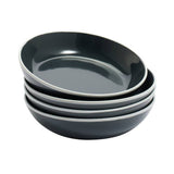 Argos Home pasta bowls set charcoal white rim, UK version