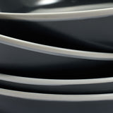 Argos Home pasta bowls set charcoal white rim, UK version