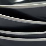 Argos Home pasta bowls set charcoal white rim, UK version