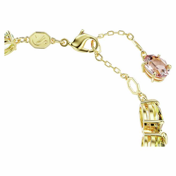 Swarovski gold-tone plated crystal tennis bracelet 15.5cm (British brand)