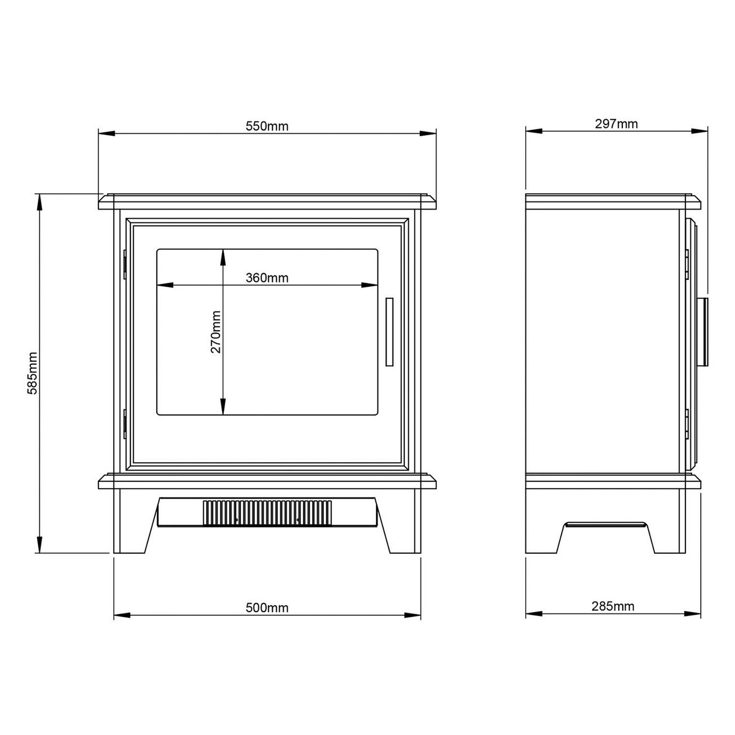Be Modern Southgate freestanding electric stove Matt Black - British product