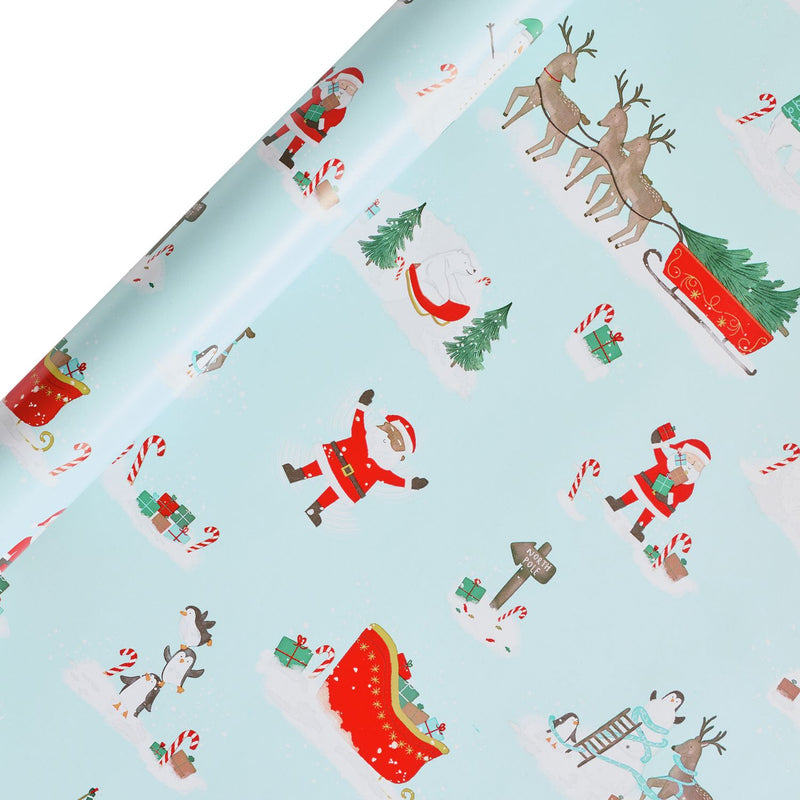Argos Home Christmas wrapping paper set with 3 rolls and 6 tags, imported from the UK