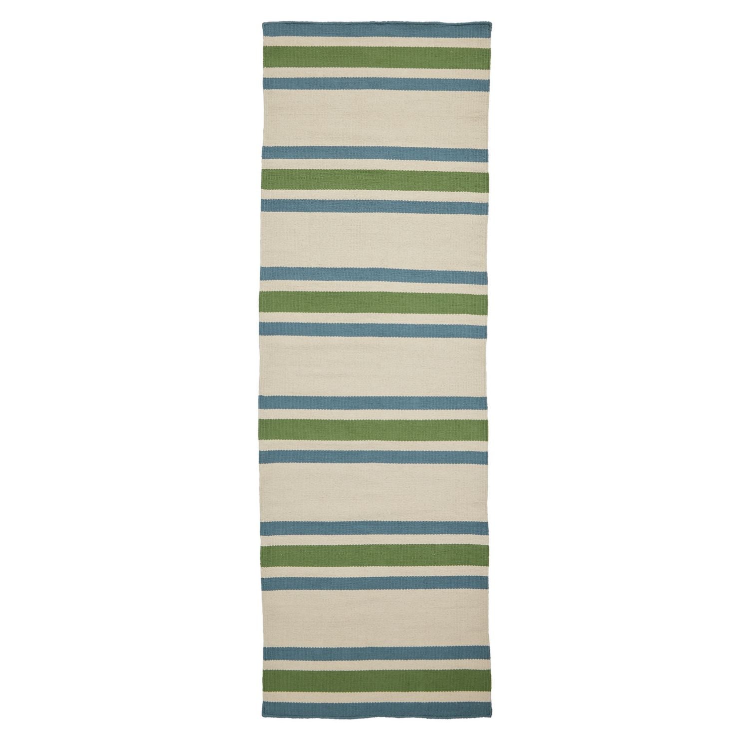 Habitat stripe green flatweave runner 66x200cm (British brand)