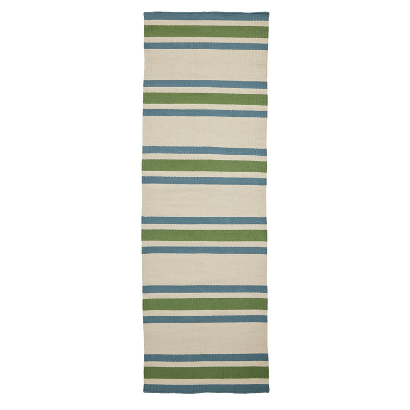 Habitat stripe green flatweave runner 66x200cm (British brand)