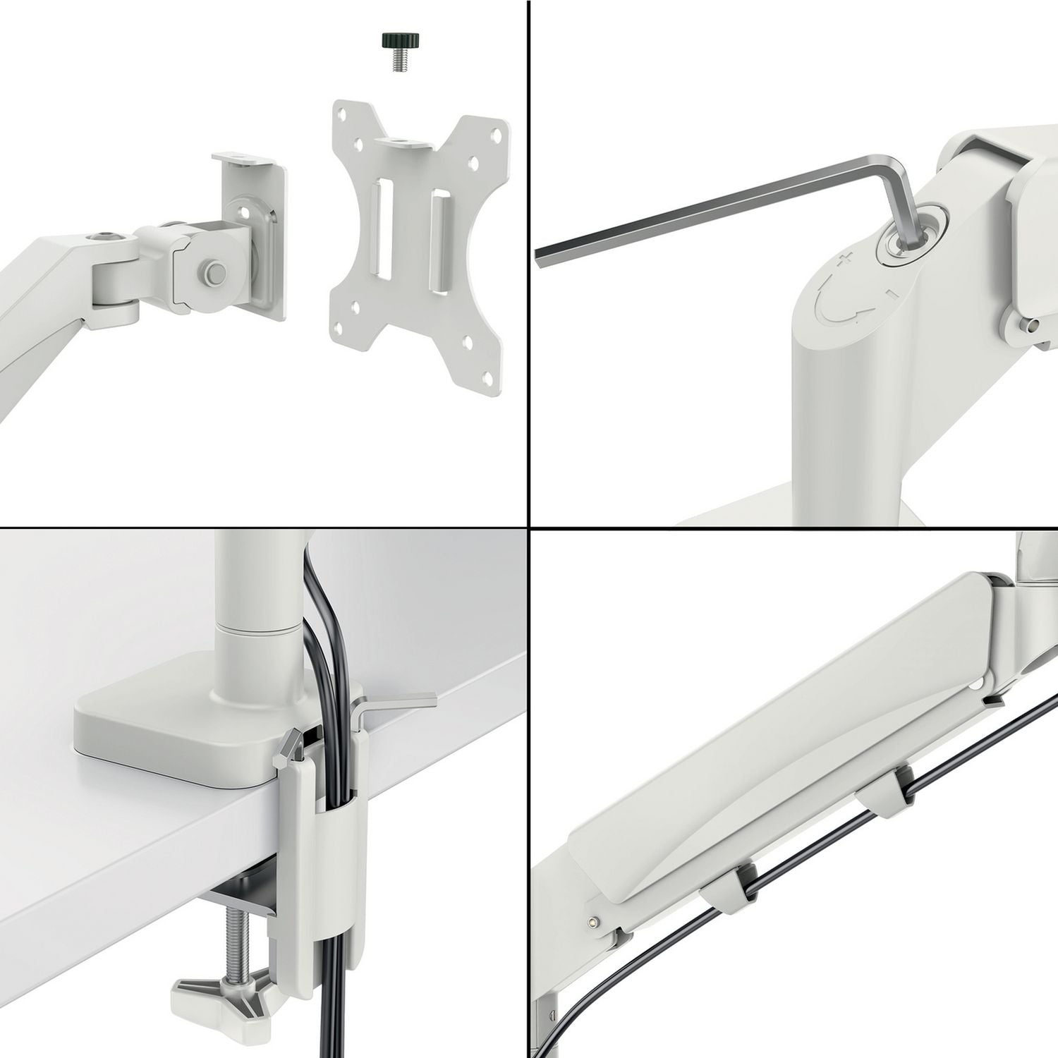 Leitz Ergo monitor laptop arm light grey adjustable, imported from the UK