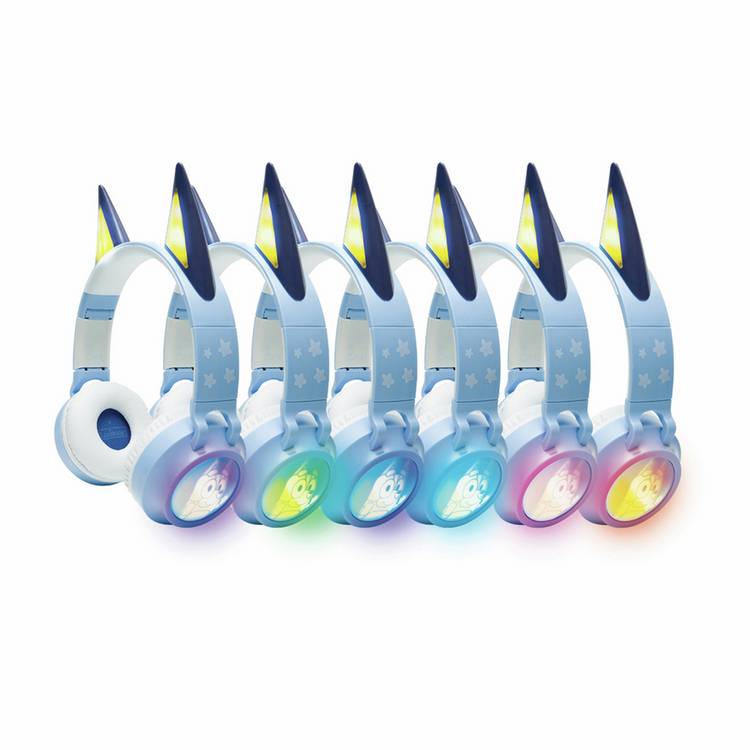 Bluey Bluetooth headphones with light effects - British product