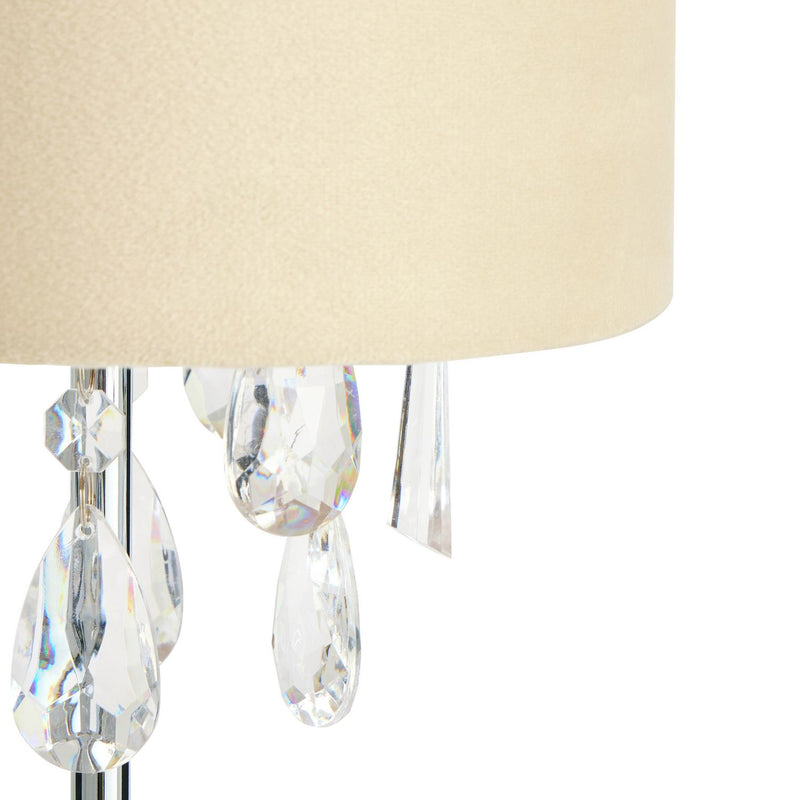 Argos Home cream beaded table lamp H48cm, imported from the UK