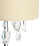 Argos Home cream beaded table lamp H48cm, imported from the UK