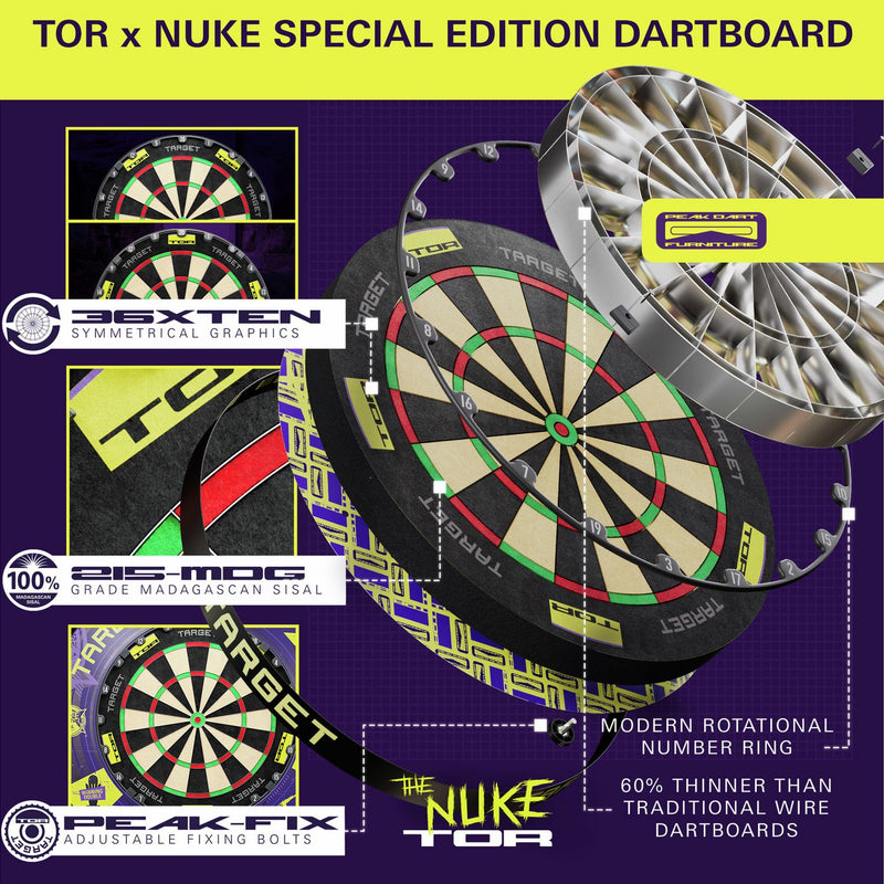 Luke Littler World Champion dartboard and surround, imported from the UK