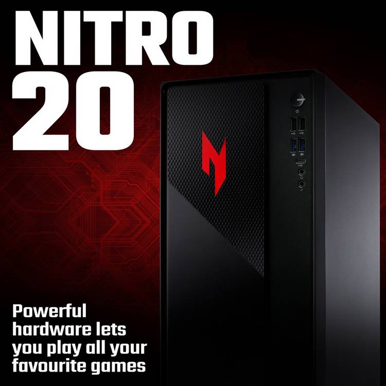 Acer Nitro 20 gaming desktop i5 16GB 512GB RTX 3050, imported from the UK