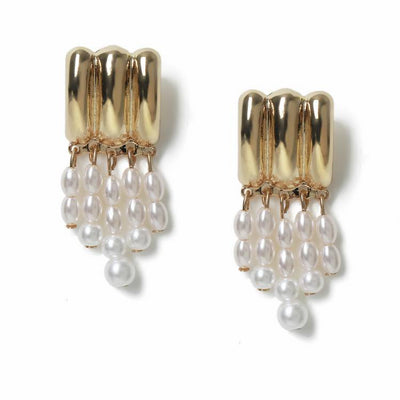 Argos Freedom Gold Tone Pearl Waterfall Drop Earrings- Buy online at McGrocer
