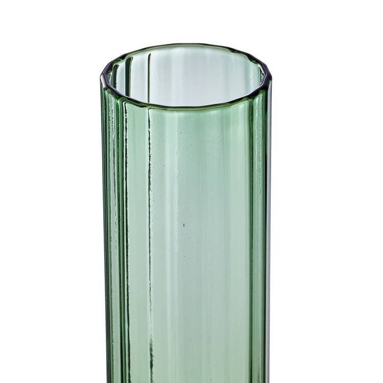 Habitat green ribbed champagne flute set (British brand)