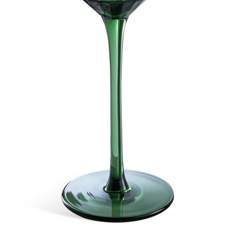 Habitat green ribbed champagne flute set (British brand)