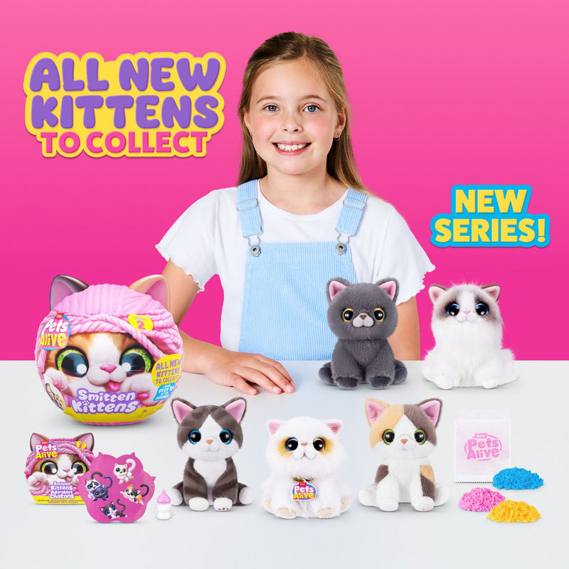 Pets Alive Smitten Kittens Series 2 interactive soft toy 20.5cm, UK version