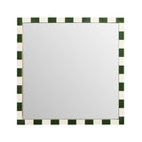 Habitat striped green resin wall mirror 51x51cm, imported from the UK