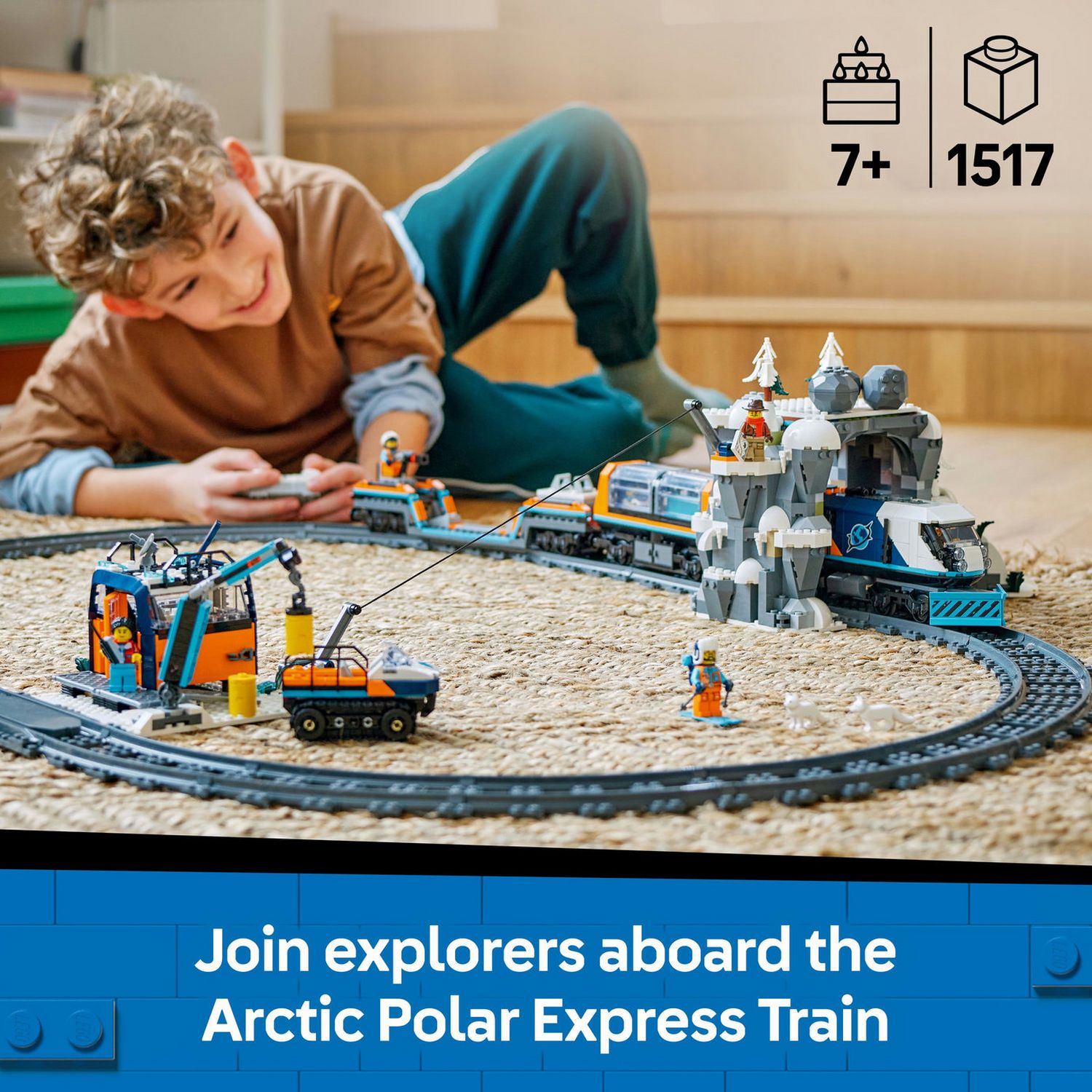LEGO City Arctic Polar Express train set 60470 1517 pieces (British brand)