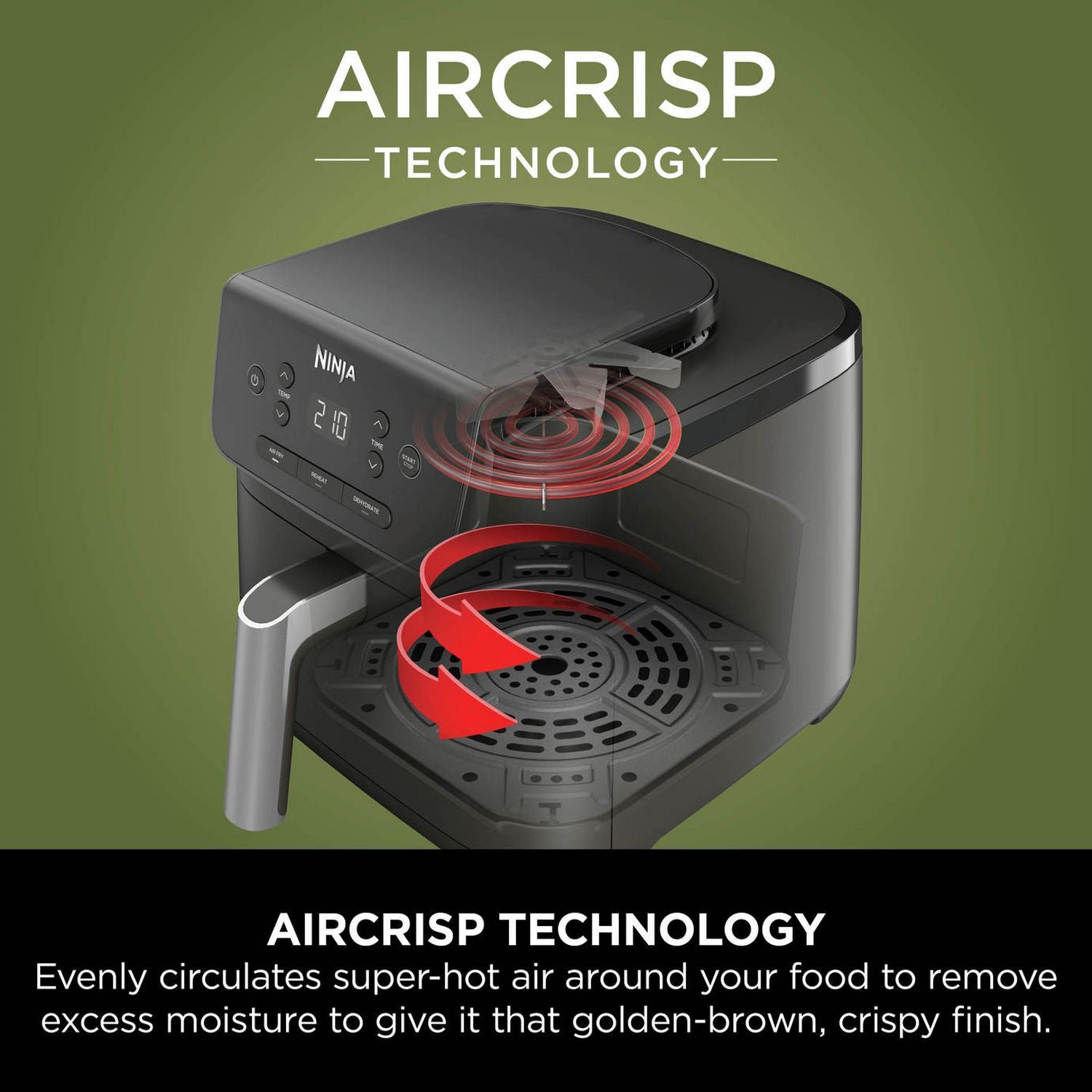 Ninja AF110UK air fryer 4.7L grey, imported from the UK