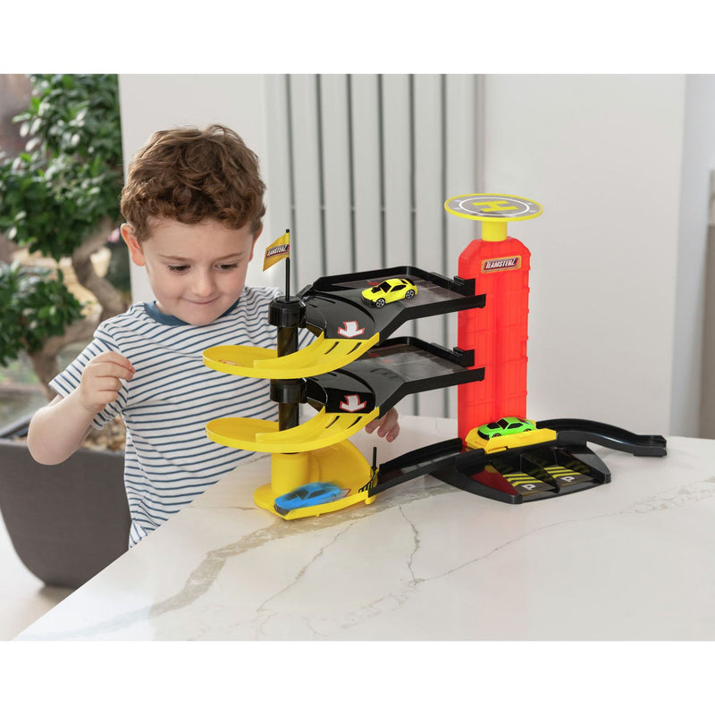 Teamsterz Metro City garage playset with 3 vehicles, UK version