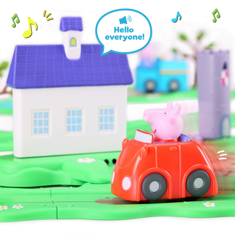 Peppa Pig Whizz Around track set with vehicles (British brand)
