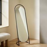Habitat black metal frameless freestanding mirror 144cm, UK version