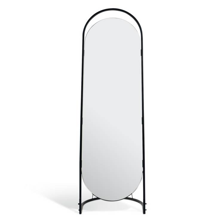 Habitat black metal frameless freestanding mirror 144cm, UK version