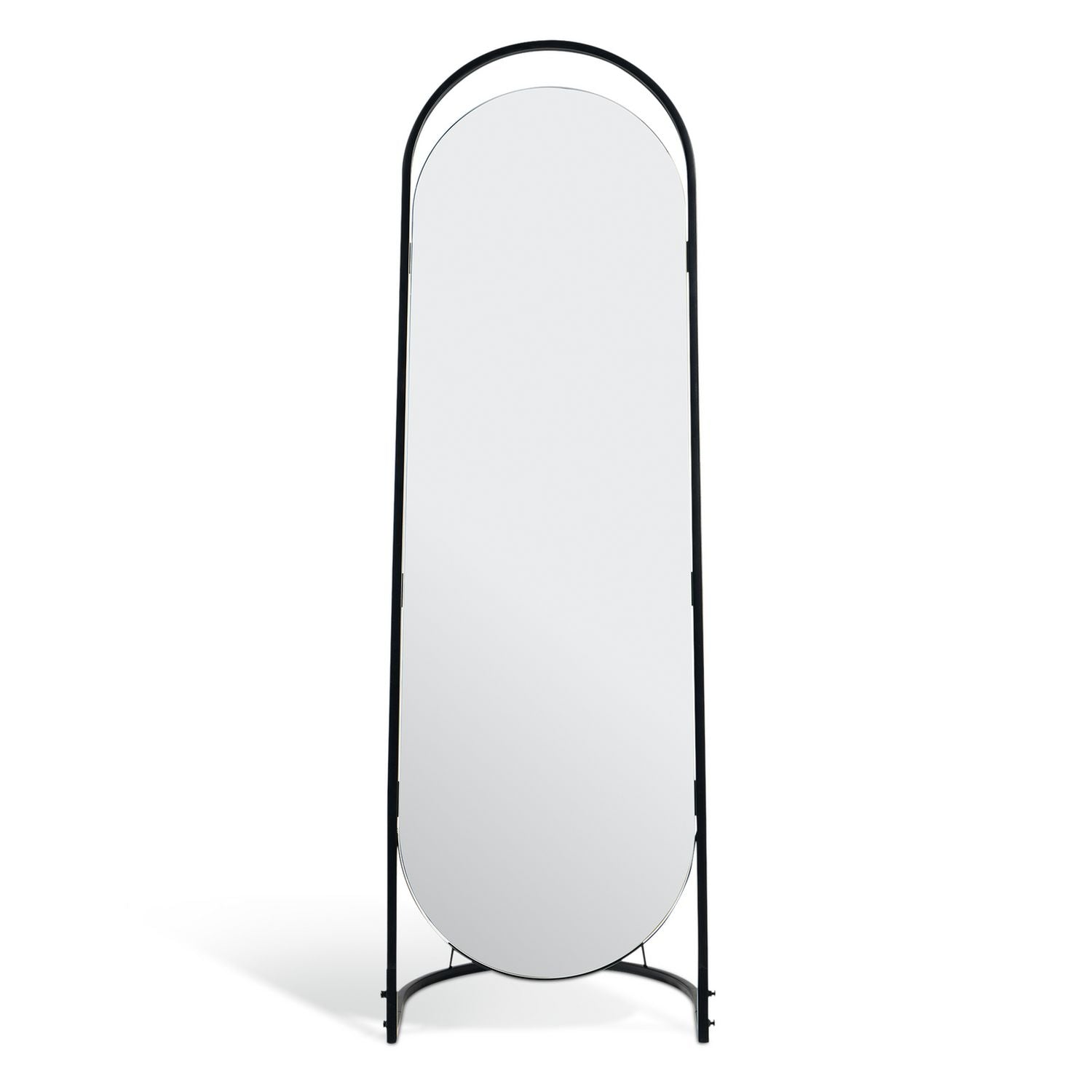 Habitat black metal frameless freestanding mirror 144cm, UK version