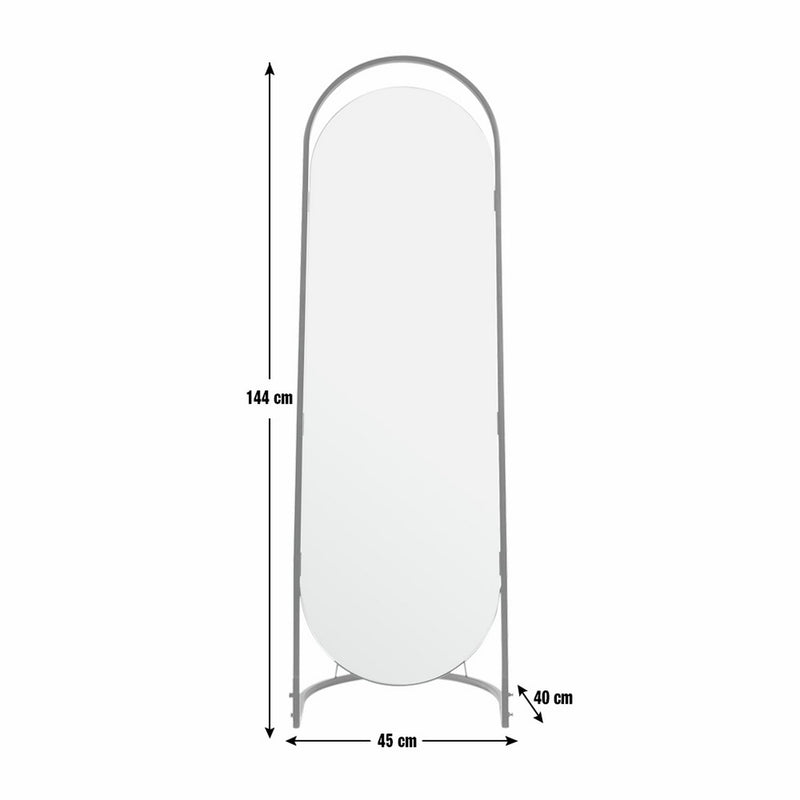 Habitat black metal frameless freestanding mirror 144cm, UK version