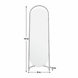 Habitat black metal frameless freestanding mirror 144cm, UK version