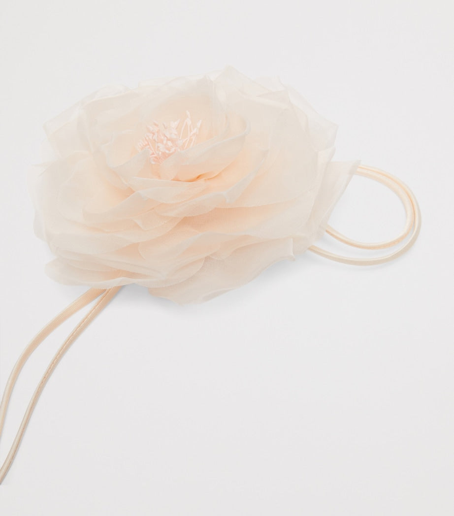 Max Mara silk flower hair clip, UK version