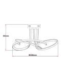 Black sculptural LED flush ceiling light - British product