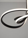 Black sculptural LED flush ceiling light - British product