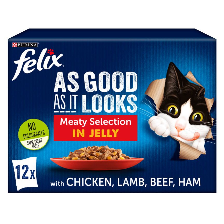 Felix As Good As It Looks Cat Food Meaty Selection In Jelly Cat Food & Accessories ASDA   