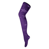 Sock Snob Ladies 80 Denier Opaque Patterned Tights 8-14 UK GOODS Superdrug Star Imperial Purple  