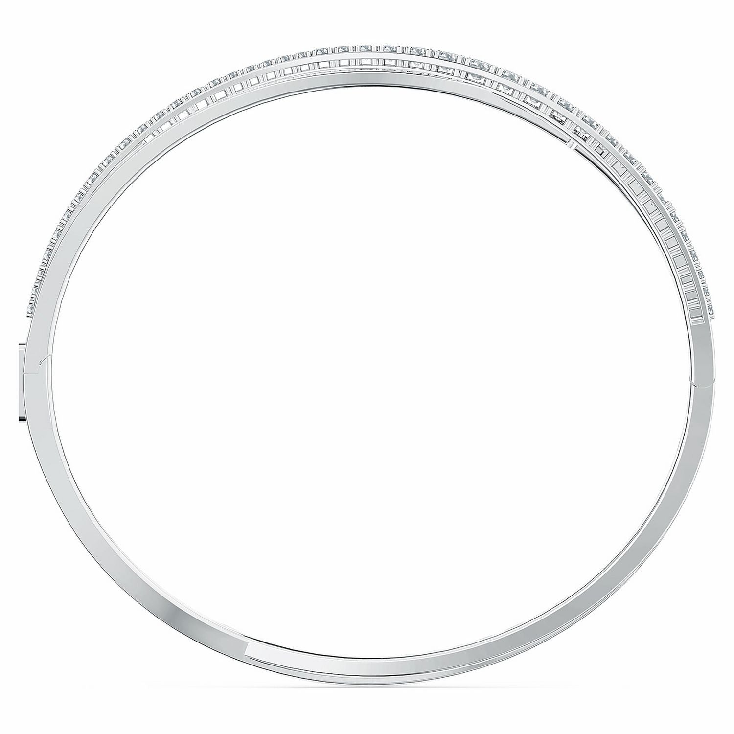 Swarovski rhodium plated crystal bangle (British brand)