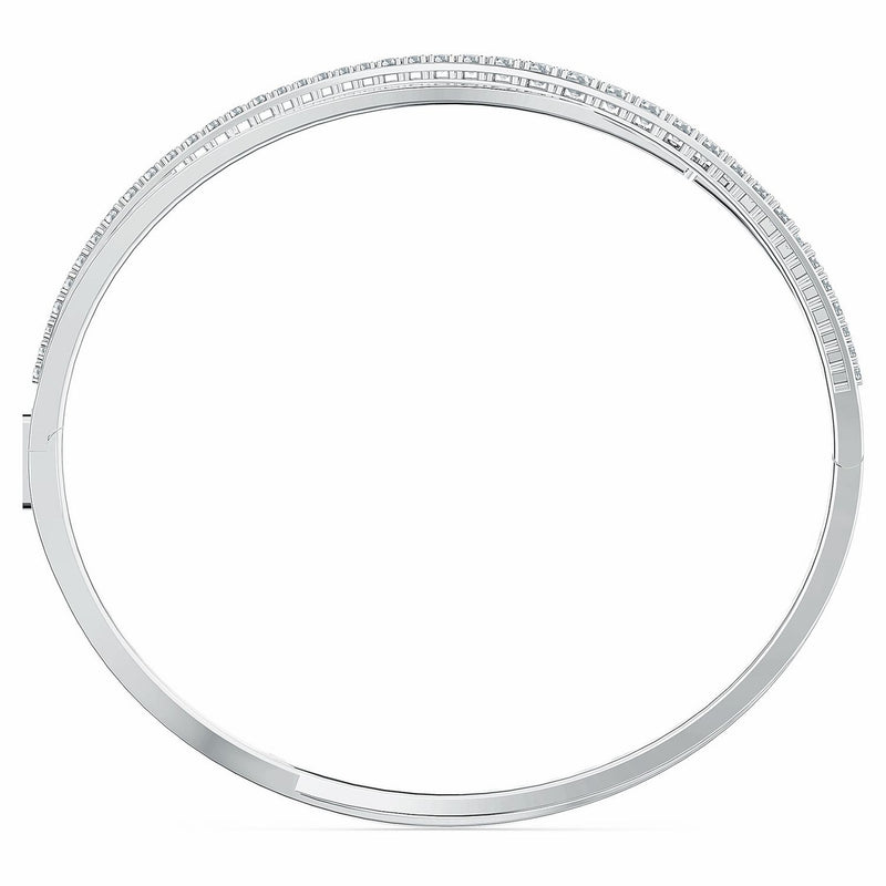 Swarovski rhodium plated crystal bangle (British brand)