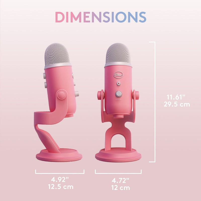 Logitech Blue Yeti Sweet Pink USB microphone (British brand)