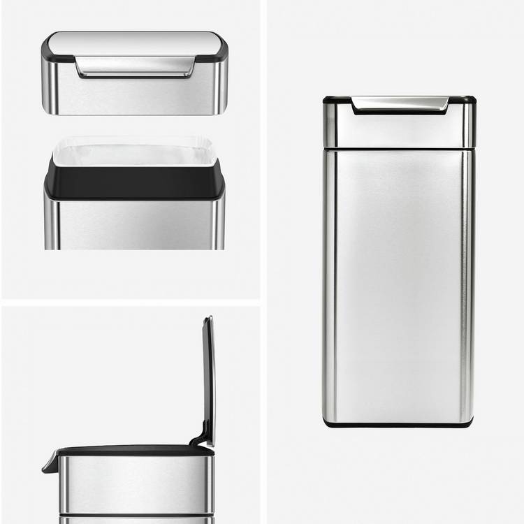 Simplehuman touch-bar kitchen bin 30 litre stainless steel - British product