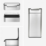 Simplehuman touch-bar kitchen bin 30 litre stainless steel - British product
