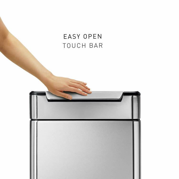 Simplehuman touch-bar kitchen bin 30 litre stainless steel - British product