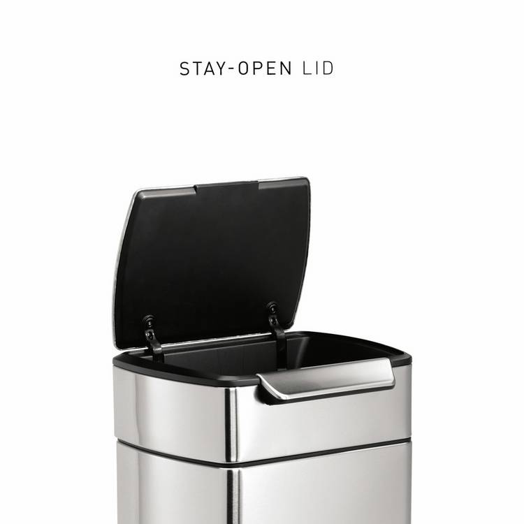 Simplehuman touch-bar kitchen bin 30 litre stainless steel - British product