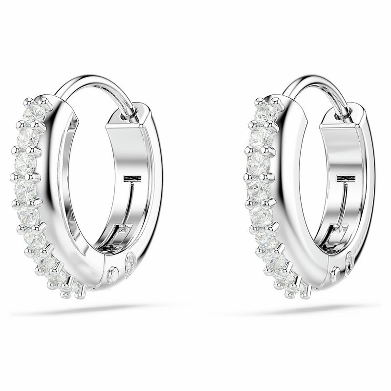 Swarovski rhodium-plated crystal mini hoop earrings - British product