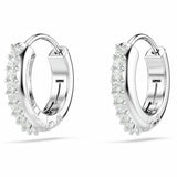 Swarovski rhodium-plated crystal mini hoop earrings - British product