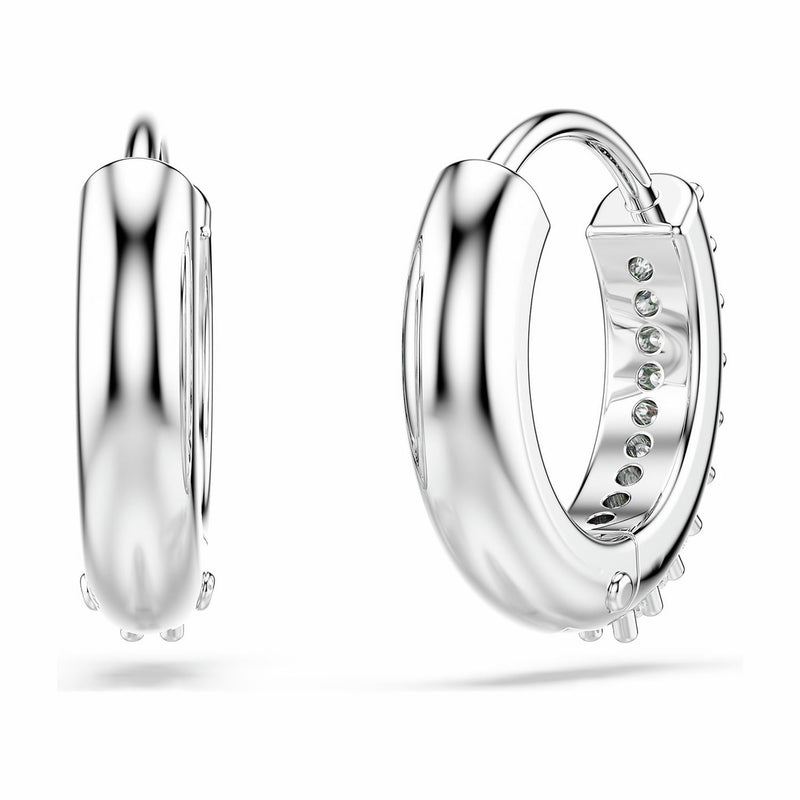 Swarovski rhodium-plated crystal mini hoop earrings - British product