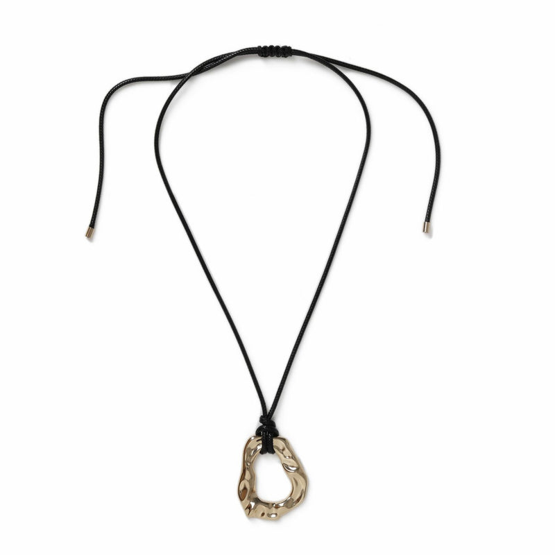 Freedom gold and black cord pendant necklace 53cm, UK version