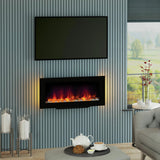 Be Modern Amari electric fire wall-mounted black glass, imported from the UK