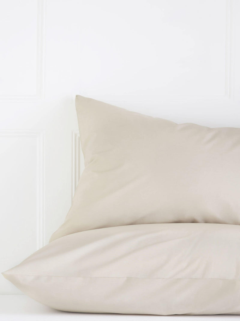 Set of 2 Natural Cotton Rich Pillowcases
