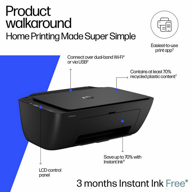 HP DeskJet 2910 All-in-One wireless printer - British product