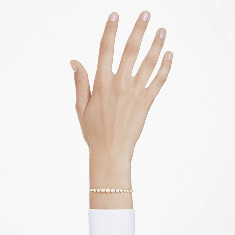 Swarovski gold-tone crystal tennis bracelet, imported from the UK