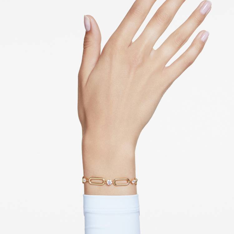Swarovski gold-tone crystal chain bracelet 15.5cm - British product