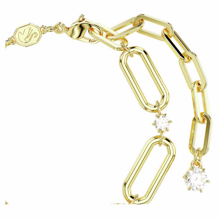 Swarovski gold-tone crystal chain bracelet 15.5cm - British product